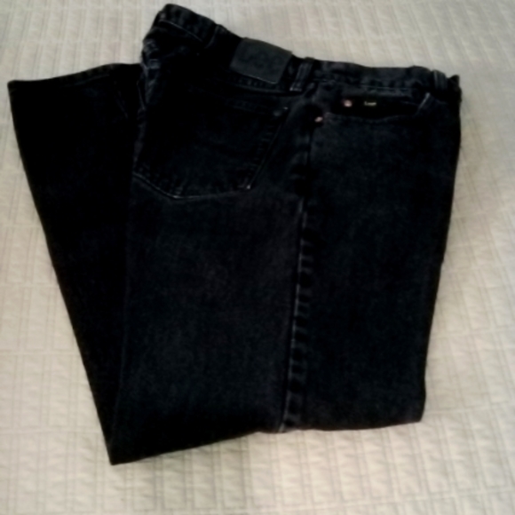 Lee Men's Regular Fit Straight Leg Jeans Black - Picture 1 of 3